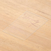 Invitations En Acrylique Élégant Script Soixante-dix Rose Or 70e anniversai (Poser)