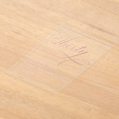 Invitations En Acrylique Élégant Script Trente Rose Or 30e anniversaire (Poser)