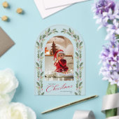 Invitations En Acrylique Elegant Simple Arch 1 Photo Christmas Holiday Card (Insitu (Mariage))