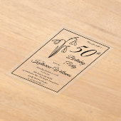 Invitations En Acrylique Elégant Snowdrops 50ème anniversaire (Poser)