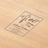 Invitations En Acrylique Elégant Snowdrops 60e anniversaire fête (Poser)