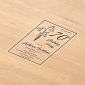 Invitations En Acrylique Elégant Snowdrops 70e anniversaire (Poser)