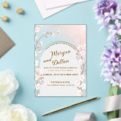 Invitations En Acrylique Elegant Soft Blush Pink Cherry Blossom Wedding (Insitu (Mariage))