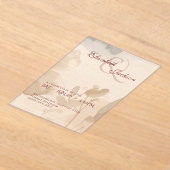 Invitations En Acrylique Elegant Soft Romantic Botanical Script Wedding (Poser)