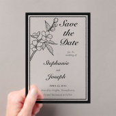 Invitations En Acrylique Elegant Spring Blossoms Wedding Save the Date (In situ (ordinateur de poche))