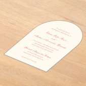 Invitations En Acrylique Elegant Terracotta Modern Classic Wedding (Poser)