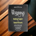 Invitations En Acrylique Élégant Vintage Chalkboard Ornate Retro Mariage<br><div class="desc">Cette élégante faire-part de mariage acrylique de style tableau noir est parfaite pour un mariage moderne. Le design rétro présente une calligraphie à la craie élégante sur un arrière - plan vintage de tableau noir.</div>