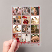 Invitations En Acrylique Elegant What A Year 12 Photo Snowflakes (In situ (ordinateur de poche))