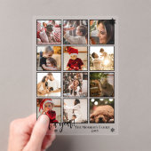 Invitations En Acrylique Elegant What A Year 12 Photo Snowflakes (In situ (ordinateur de poche))