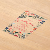 Invitations En Acrylique Elegant Winter Botanicals Christmas Holiday (Poser)