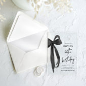 Invitations En Acrylique Elégante aquarelle Black Bow 60e fête d'anniversai