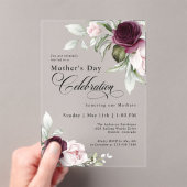 Invitations En Acrylique Elégante aquarelle Floral Fête des mères (In situ (ordinateur de poche))