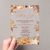 Invitations En Acrylique Élégante chute dans l'amour Fête des mariées Fleur (In situ (ordinateur de poche))