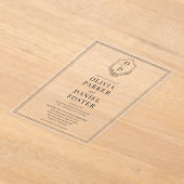 Invitations En Acrylique Élégante crête Noir & Blanc Mariage moderne (Poser)