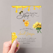 Invitations En Acrylique Élégante Elle A Trouvé Sa Fête des mariées Miel Ab (In situ (ordinateur de poche))