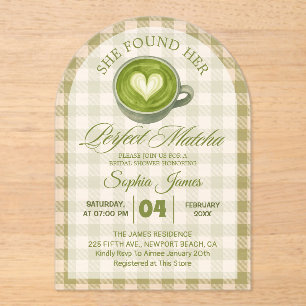 Invitations En Acrylique Élégante, Elle A Trouvé Sa Fête des mariées Parfai