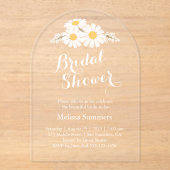 Invitations En Acrylique Élégante Fête des mariées de marguerites blanches (Recto)