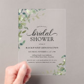 Invitations En Acrylique Elégante Fête des mariées de verdure botanique (In situ (ordinateur de poche))