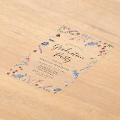 Invitations En Acrylique Élégante fête Fleur sauvage de printemps (Poser)