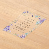 Invitations En Acrylique Elégante Hydrangea Aquarelle Floral Mariage (Poser)