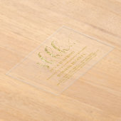 Invitations En Acrylique Elégante Parties scintillant or Surprise fête d'an (Poser)