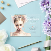 Invitations En Acrylique Élégante Soirée Anniversaire Chic Blush Rose Quinc (Insitu (Mariage))