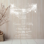 Invitations En Acrylique Élégante String Lights Surprise 21ème anniversaire<br><div class="desc">Cette élégante invitation en acrylique claire à 21e anniversaire est conçue pour préparer le terrain pour une célébration vraiment mémorable. Les modèles de texte personnalisables vous permettent d'ajouter facilement le nom de l'invité honoré, les détails de la fête secrète et le lieu. Votre être aimé sera dans une nuit de...</div>