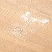 Invitations En Acrylique Élégante String Lights Surprise 75e anniversaire f (Poser)