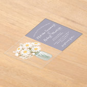 Invitations En Acrylique Élégantes marguerites blanches Mason Jar Mariage L (Poser)