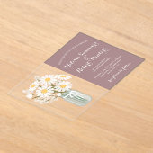 Invitations En Acrylique Elégantes marguerites blanches Mason Jar Mariage R (Poser)