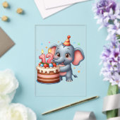 Invitations En Acrylique Éléphant Mignon 12e Anniversaire (Insitu (Mariage))
