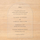 Invitations En Acrylique Eliana Monogramme Mariage classique (Recto)