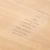 Invitations En Acrylique Elise Elegant Wedding (Poser)