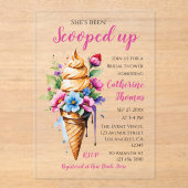 Invitations En Acrylique Elle a été ramassée dans la Fête des mariées de gl (Recto)