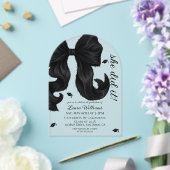 Invitations En Acrylique Elle a fait son diplôme Bow (Insitu (Mariage))