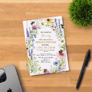 Invitations En Acrylique Elle a trouvé sa Baby Shower de mariage Honey Wild