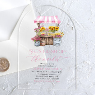Invitations En Acrylique Elle est fraîche sortie du marché Arched Enterreme