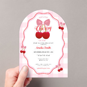 Invitations En Acrylique Elle est la cerise sur le dessus de la douche de m
