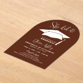 Invitations En Acrylique Elle L'A Fait Burgundy (Poser)