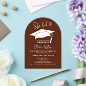 Invitations En Acrylique Elle L'A Fait Burgundy (Insitu (Mariage))