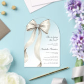 Invitations En Acrylique Elle noue le noeud Bachelorette Arched (Insitu (Mariage))