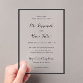 Invitations En Acrylique Elle Simple Mariage moderne (In situ (ordinateur de poche))