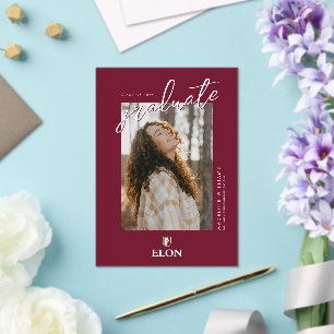 Invitations En Acrylique Elon   Diplômé 20XX