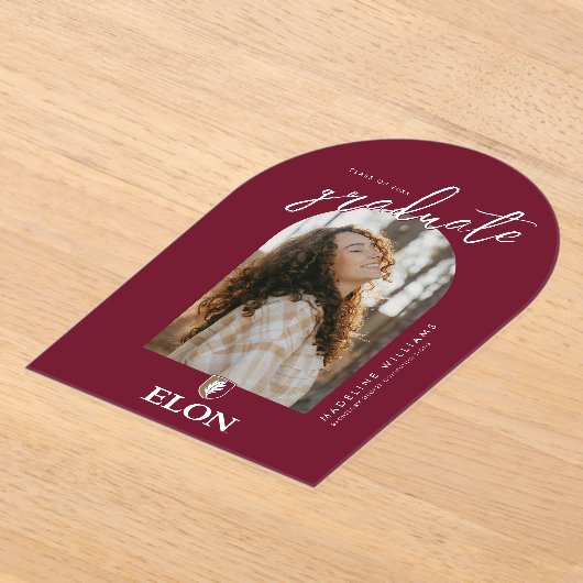 Invitations En Acrylique Elon | Diplômé 20XX (Poser)