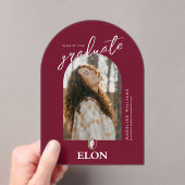 Invitations En Acrylique Elon | Diplômé 20XX (In situ (ordinateur de poche))