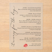 Invitations En Acrylique Embrasse l'Itinéraire Miss Adieu pour la journée (Recto)