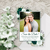 Invitations En Acrylique Emerald Green Mariage des Roses Sauvez la Date Pho