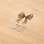 Invitations En Acrylique Empreinte de léopard arc brun anniversaire clair (Poser)