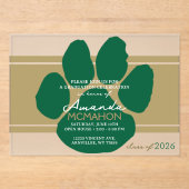 Invitations En Acrylique Empreinte d'or et d'écologisation en bronze unique (Recto)