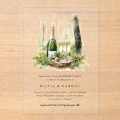 Invitations En Acrylique Enchanted Forest Elegant Engagement Party  (Recto)